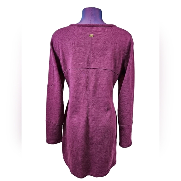 Athleta Dasher Wool Fushia Sheath Dress Long Sleeve Size Large Women's - Picture 7 of 12